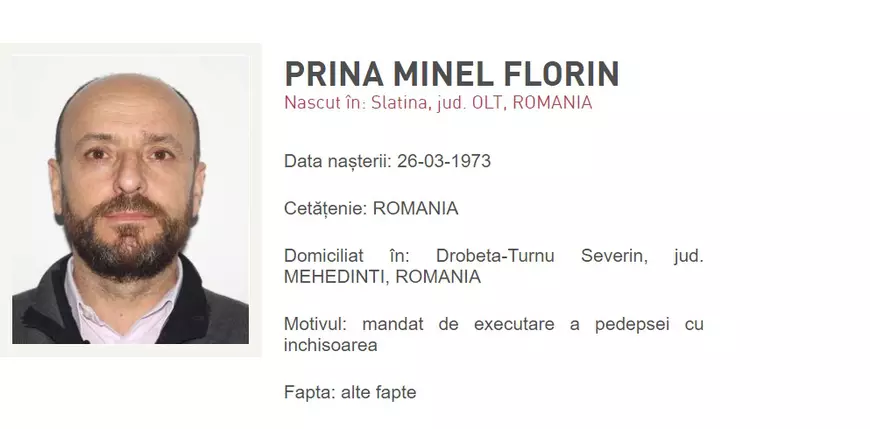 Minel Prina, fostul primar al Slatinei dat în urmărire generală, a fost prins la Milano. Condamnat în dosarul lui Vâlcov