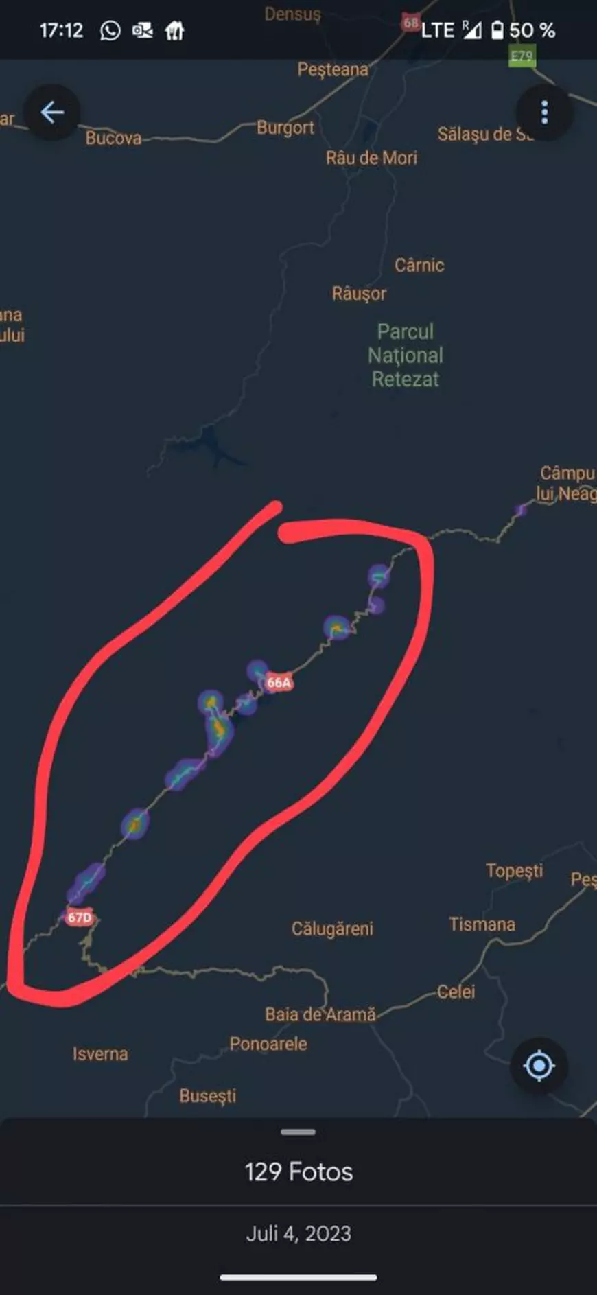 Aproape 200 de turiști, blocați câteva ore pe un drum forestier din Hunedoara, din cauza ploilor