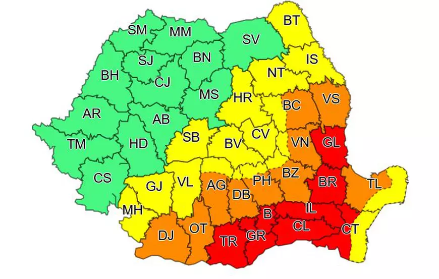 Cod roșu de caniculă în București și alte 5 județe din sudul țării. La cât vor ajunge temperaturile