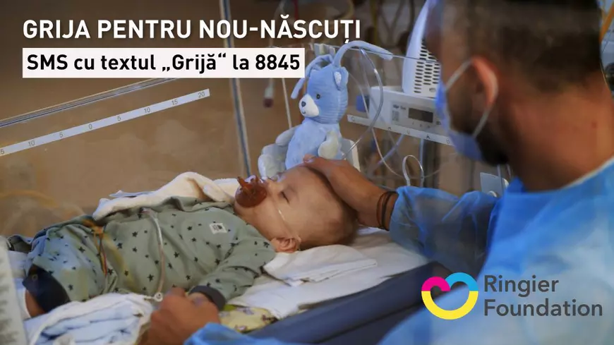 „Grijă pentru nou-născuți”, campanie umanitară a Fundației Ringier pentru achiziționarea unui sistem de livrare a oxidului nitric. Cu ajutorul oamenilor cu suflet, bebelușii suferinzi vor primi echipamentul medical care le salvează viețile