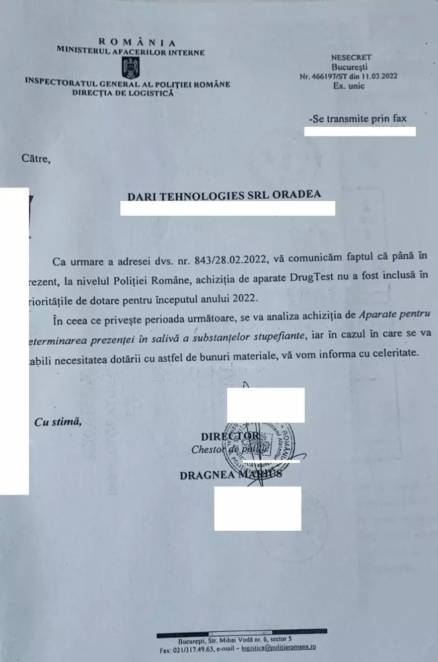 Probleme cu testele antidrog pe care le fac șoferii: Ce spune firma care a vândut către Poliție aparate acuzate că dau rezultate fals pozitive. Cum motivează cazul bărbatului prins cu 7 droguri, apoi „curat” la IML