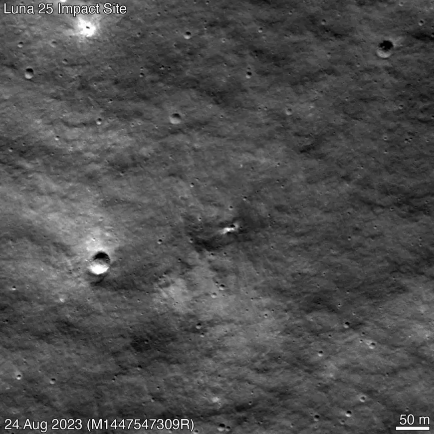 Un nou crater a apărut pe suprafața Lunii, după recenta prăbușire a sondei rusești, anunță NASA