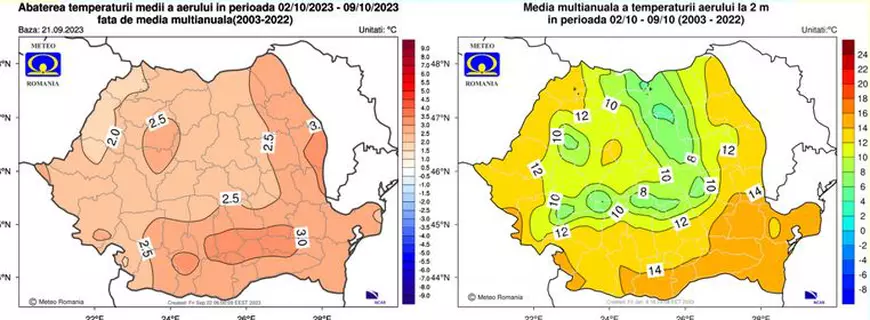 Octombrie, cu „temperaturi mai mari decât cele normale” și cu mai puține ploi. Meteorologii au actualizat prognoza