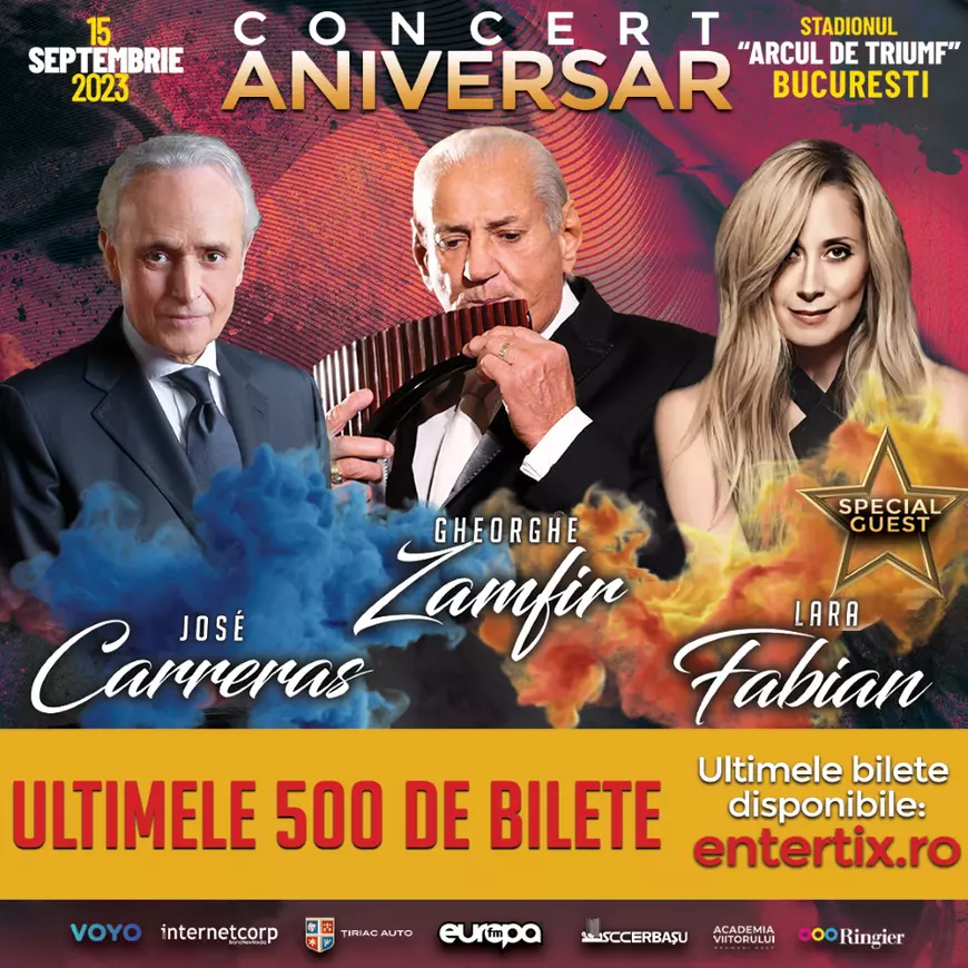 Concer aniversar Gheorghe Zamfir. Mai sunt disponibile 500 de bilete