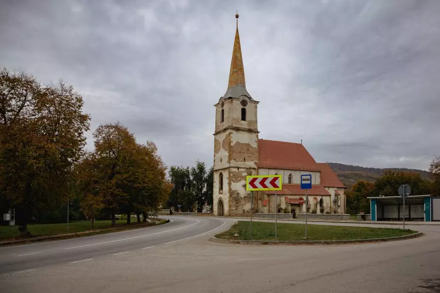 REPORTAJ. Mateș, câinele credincios care își așteaptă de trei ani stăpânul decedat în fața unei biserici din Transilvania: „L-a iubit mult”