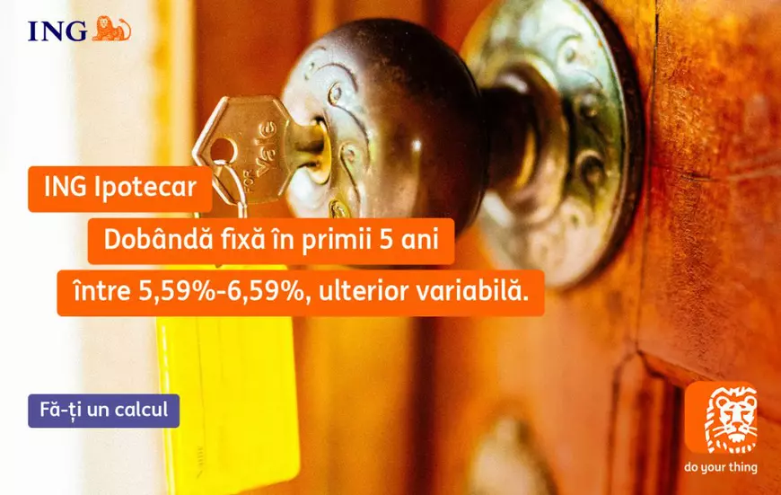 Dobânzi mai bune și un proces și mai rapid pentru creditele ipotecare ING! Din 13 februarie, dobânda fixă de la 5.59% în primii 5 ani. Află condițiile!