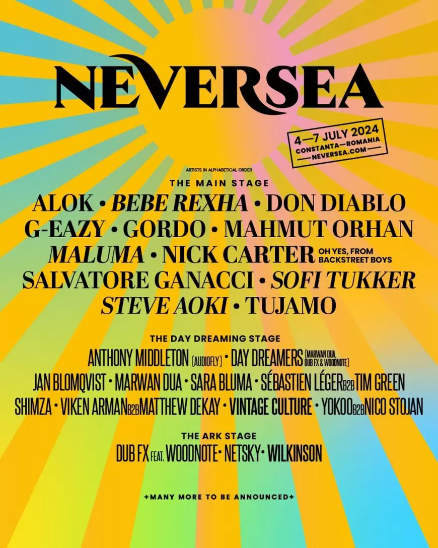 Primii artiști confirmați la NEVERSEA 2024. Maluma, Bebe Rexha și Nick Carter se află pe listă