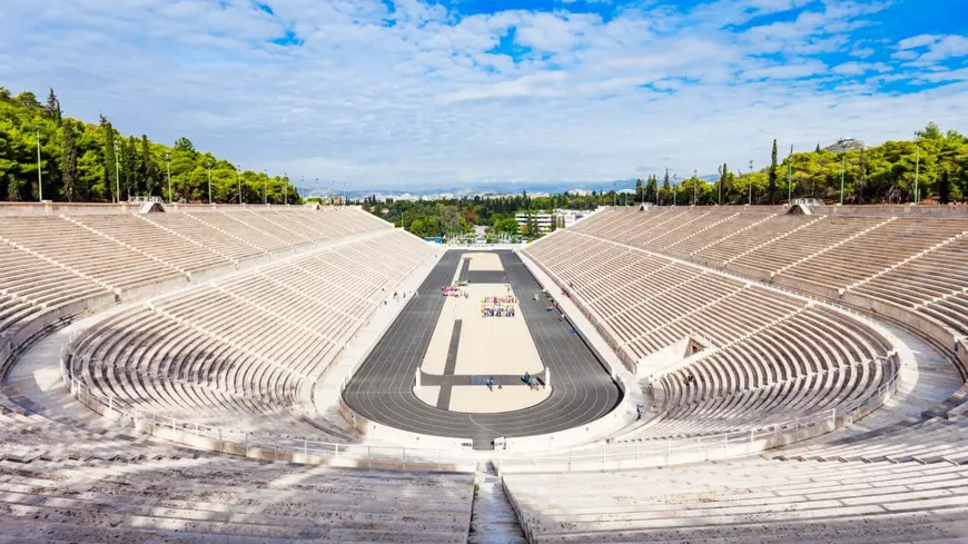 Care erau probele din cadrul Jocurilor Olimpice antice - Imagine cu Stadionul Panathenaic din Atena.