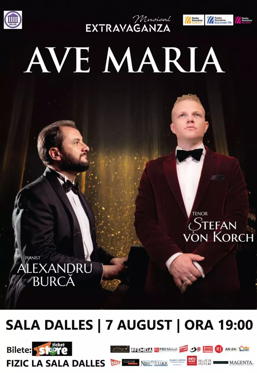 Tenorii Ştefan von Korch şi Alin Stoica, baritonii Fang Shuang şi Adrian Mărcan alături de Alexandru Burcă în concerte la Sala Dalles în această vară