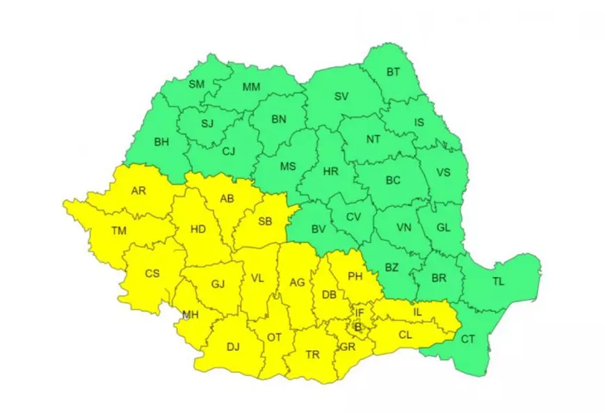România, lovită de caniculă: azi în sud și vest, miercuri în toată țara. Zonele pentru care a fost emis cod portocaliu