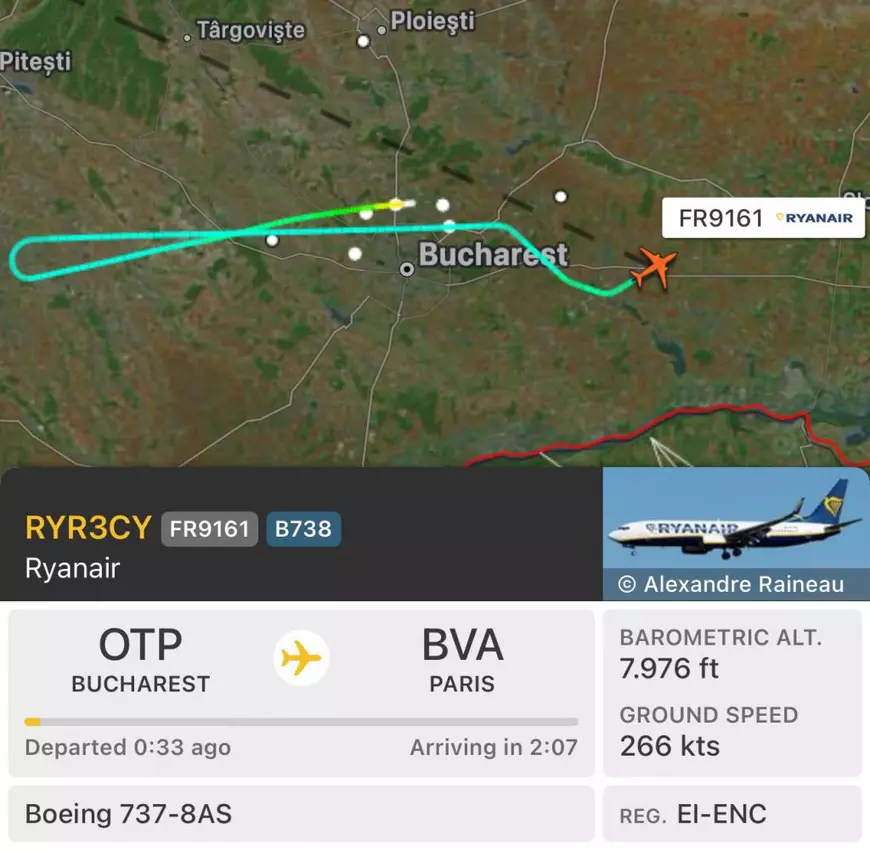Un avion s-a întors din drum la puțin timp după decolarea de pe Aeroportul Otopeni. Piloții au declarat urgență la bord