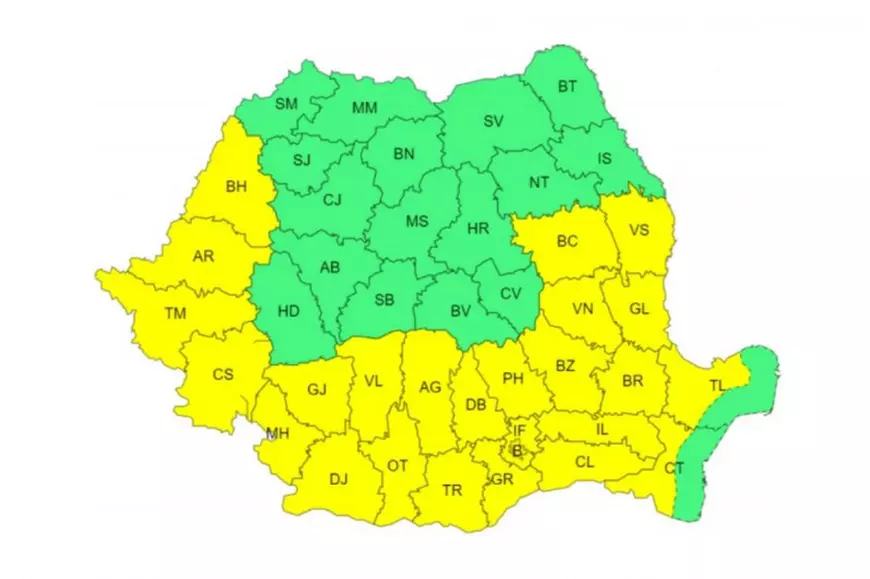 Canicula revine în România. Jumătate de țară sub atenționare cod galben. Temperaturi insuportabile și în București