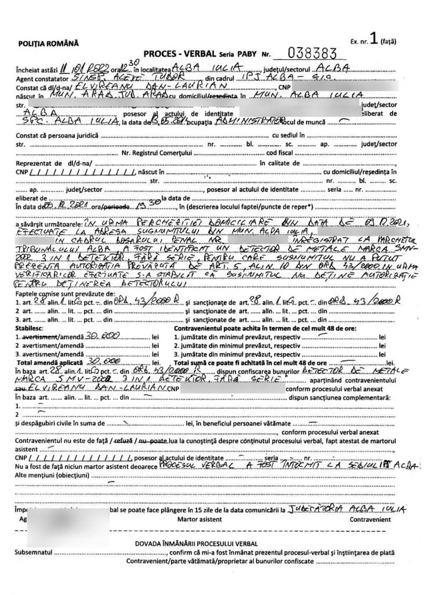 Român amendat cu 30.000 de lei pentru deținerea unui aparat de localizat cabluri în pereți. Dispozitivul poate fi cumpărat din magazinele de bricolaj