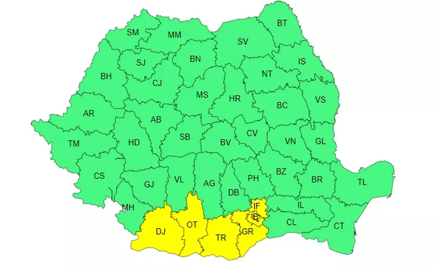 Cod galben de caniculă în cinci județe. Temperaturile vor ajunge la 37 de grade. Cum va fi vremea la București | HARTĂ
