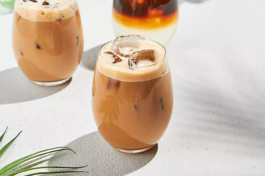 Iced coffee latte
