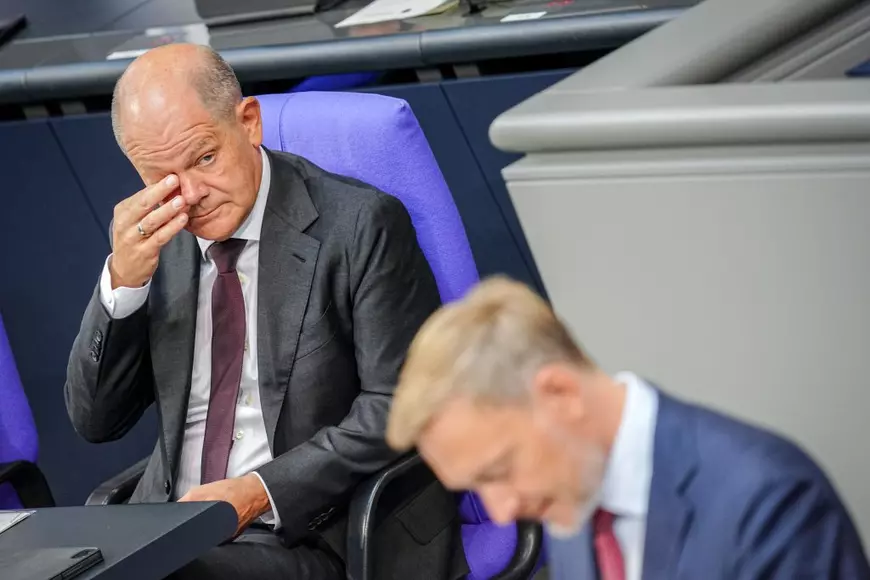 Cancelarul Olaf Scholz (stânga), alături de liberul liberal Christian Lindner Foto: Hepta