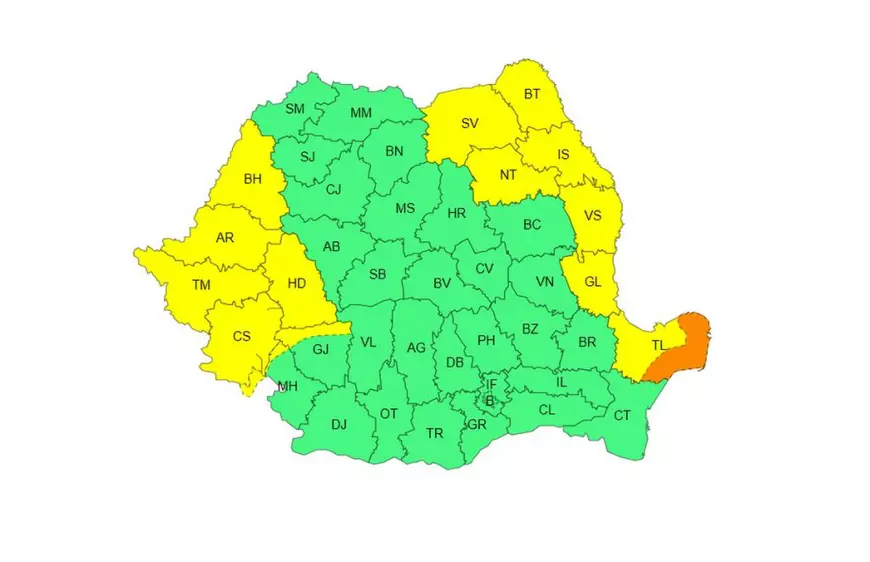 Prognoza meteo. Un nou cod galben de ploi în județele afectate de inundații. În ce zone mai sunt așteptate averse