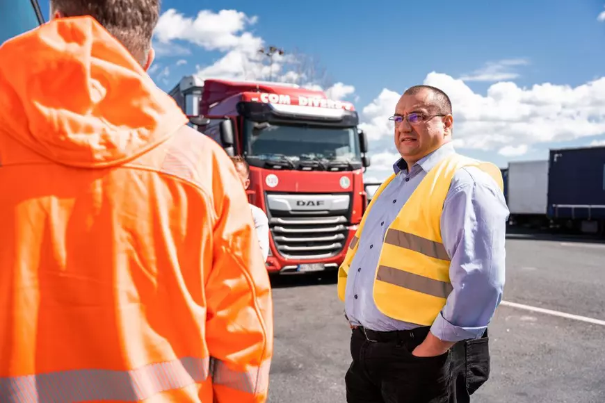 Cristian Terheș în Vama Nădlac, după anunțul că România nu a intrat în spațiul Schengen și cu granițele terestre Foto :Facebook/ Cristian Terheș