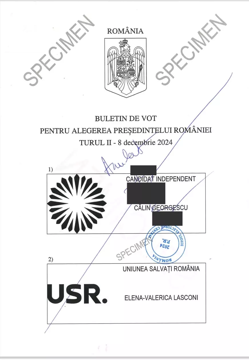 Cum Arată Buletinul De Vot La Alegerile Prezidențiale 2024 Turul II
