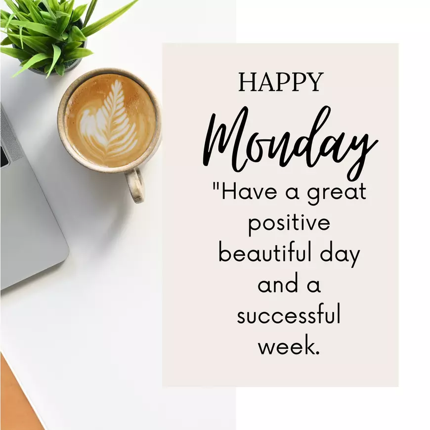Curiozităţi despre ziua de luni - Imagine cu o felicitare pecare se află imaginea unei ceşti de cafea şi mesajul 