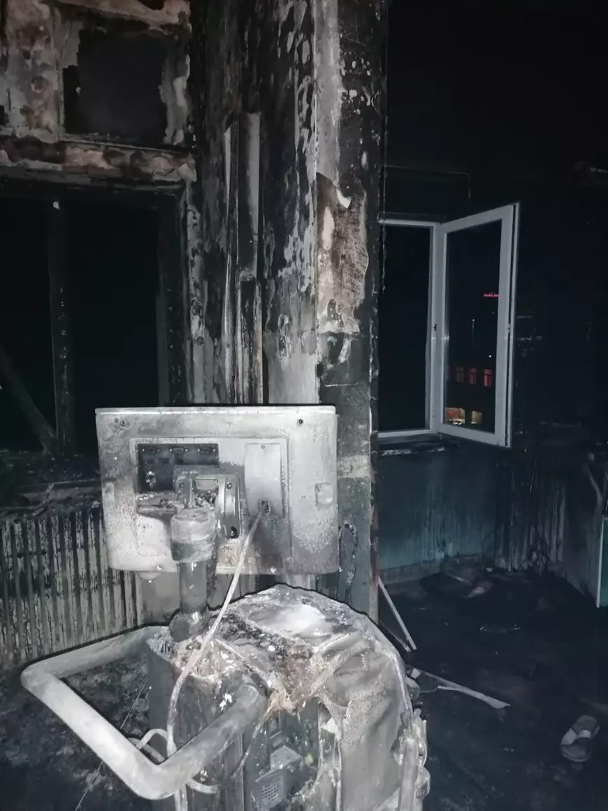 Efectele incendiului petrecut la Spitalul Județean Neamț în noaptea de 14 noiembrie 2020.