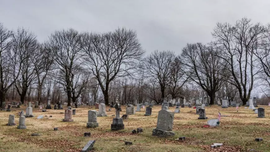 Cimitirul istoric din Centralia văzut iarna, Foto: Profimedia Images