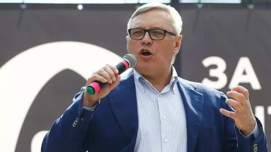 Mihail Kasianov, în timpul unui discurs ținut la un marș la Moscova, în mai 2018 Foto: Profimedia