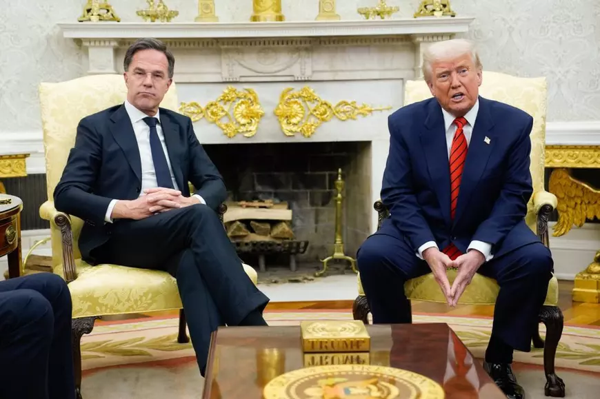 Președintele Statelor Unite, Donald Trump, s-a întâlnit cu Mark Rutte, secretarul general al Organizației Tratatului Atlanticului de Nord (NATO)