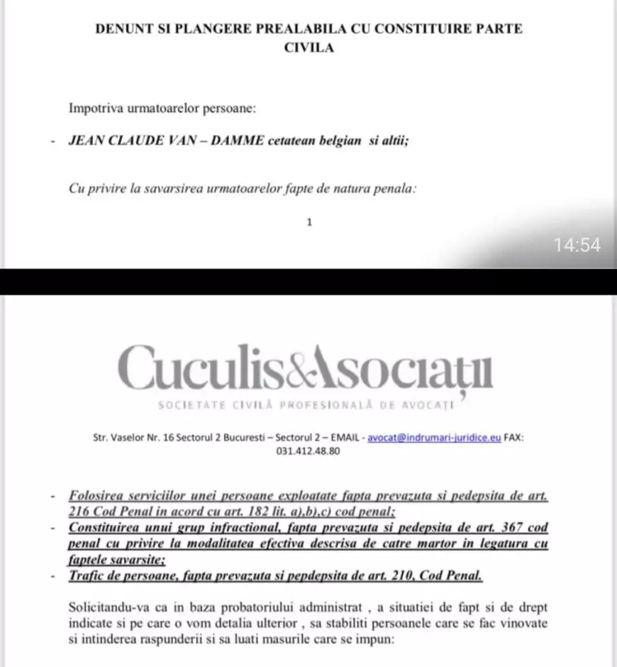 Jean-Claude Van Damme are plângere penală la DIICOT Iași pentru trafic de persoane. Ce spune avocatul presupusei victime, o româncă