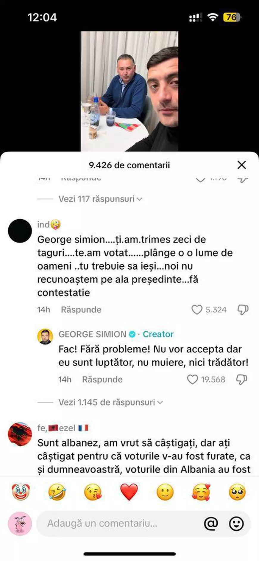 Comentariul de pe TikTok în care George Simion a confirmat că va contesta rezultatele alegerilor prezidențiale