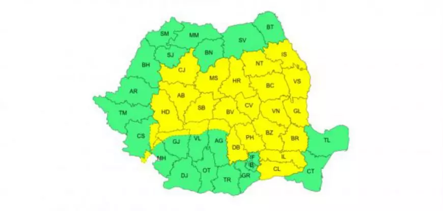 Vremea se schimbă radical: alertă ANM cod galben de vijelii și ploi torențiale. Zonele afectate