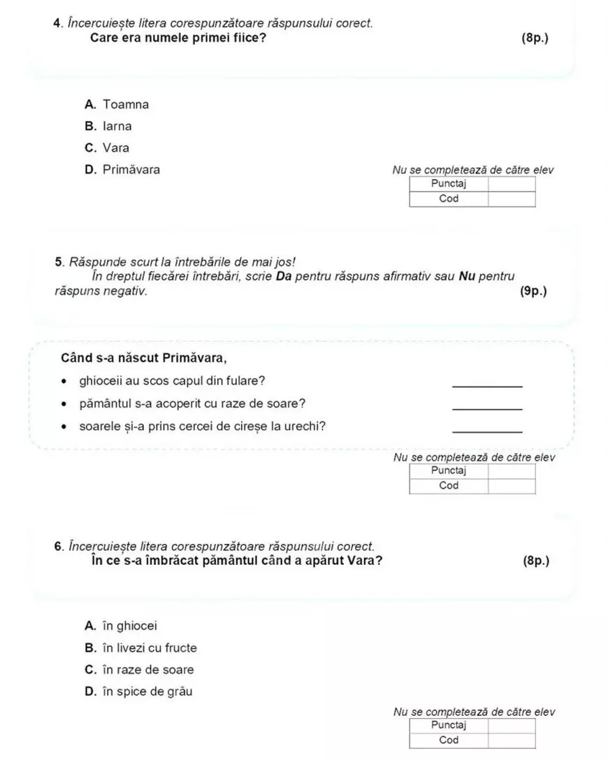 Evaluare Națională clasa a-II, 2025. Ce subiecte au primit elevii la Citire