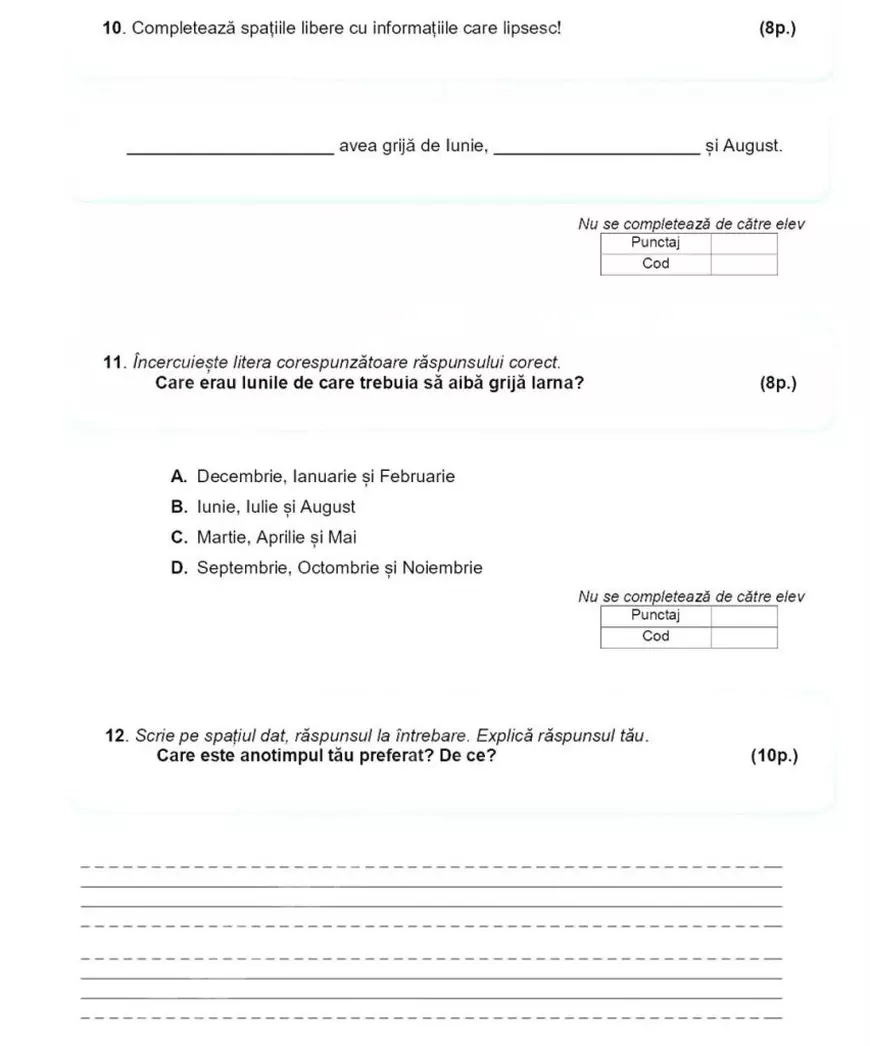 Evaluare Națională clasa a-II, 2025. Ce subiecte au primit elevii la Citire