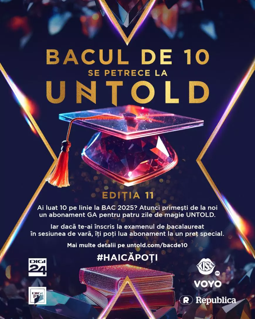 Elevii care iau zece la BAC 2025, premiați cu bilete la un mare festival din România
