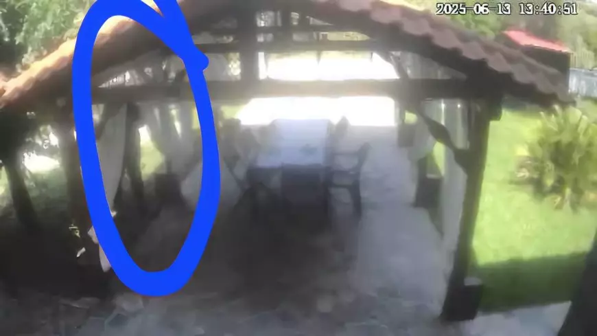 Suspectul furtului din casa închiriată de familia de români, în Halkidiki, într-un foișor din curte, semnalat cu un cerc de culoare albastră