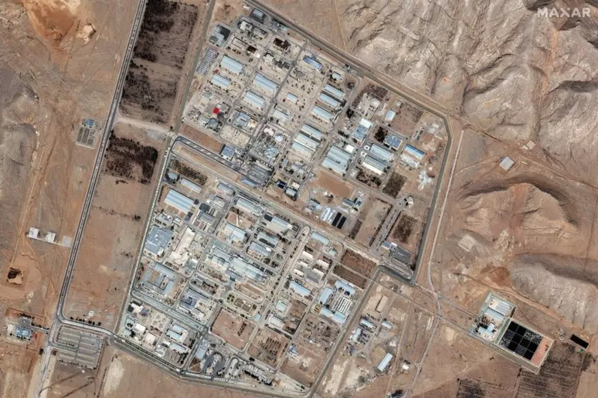 Imagine de ansamblu asupra instalației de îmbogățire a uraniului de la Isfahan, Iran