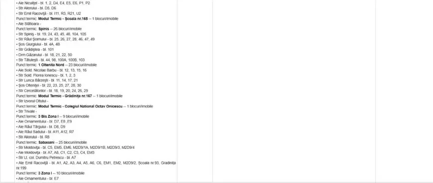 Peste 1.000 de blocuri din București rămân fără apă caldă. Lista imobilelor cu avarii, publicată de Termoenergetica