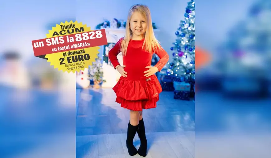 Maria are nevoie de 60.000 de euro pentru a putea fi internată un an, în Italia. Fetița de 5 ani a fost diagnosticată cu leucemie acută limfoblastică