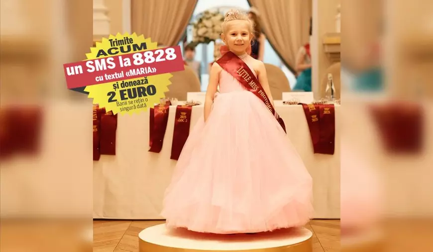 Maria are nevoie de 60.000 de euro pentru a putea fi internată un an, în Italia. Fetița de 5 ani a fost diagnosticată cu leucemie acută limfoblastică