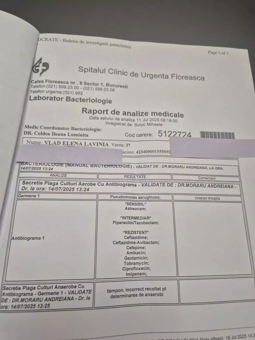 Gândaci și bacterii periculoase, în Centrul de Arși de la Spitalul Floreasca din București: „Mi se spune că și afară e la fel. Nu cred așa ceva!”