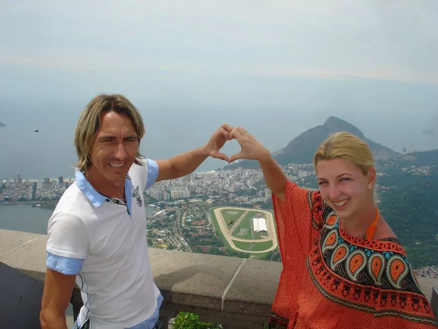 Ayza și soția sa Gabriela în Brazilia. Foto: arhivă personală