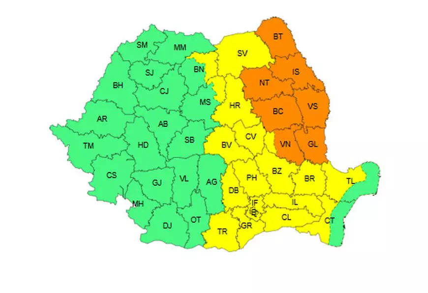 Ploi torențiale, vijelii și grindină în jumătate de țară până miercuri, canicula mai persistă. Harta județelor unde ANM a emis 8 coduri portocalii și galbene