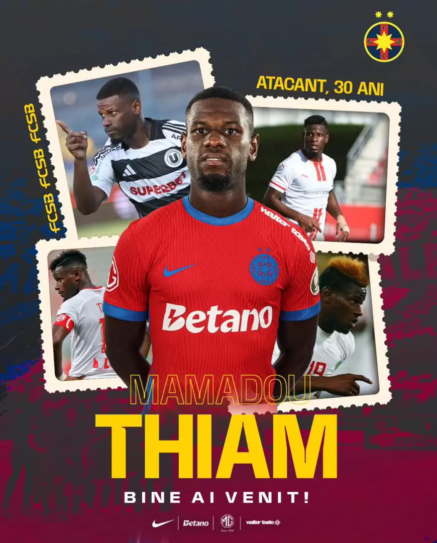 FCSB a anunțat transferul lui Mamadou Thiam, de la Universitatea Cluj