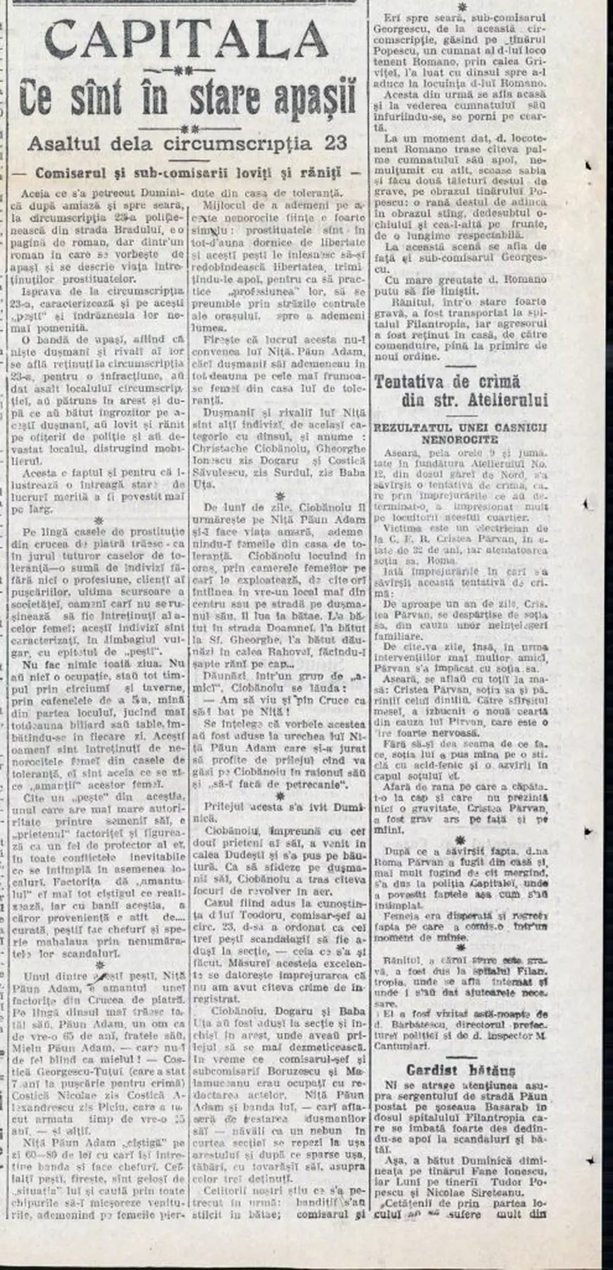 Crucea de Piatră, cartierul celor 22 de bordeluri din București. Povestea „Guvernatorului” Șmil Olschanetsky, emigrantul rus care stăpânea lumea interlopă 