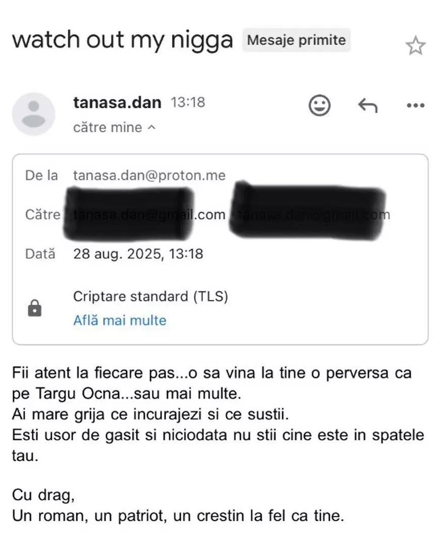 Dan Tanasă (AUR) susține că a fost amenințat, dar adresa de e-mail a expeditorului conține numele său. Cum se apără