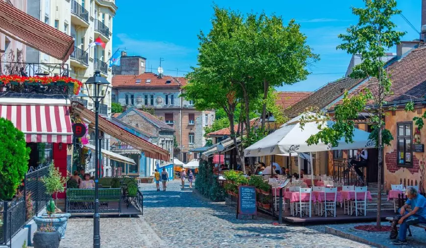 Belgrad, Serbia, 30 iulie 2023: Strada Skadarska din Belgrad, Serbia.