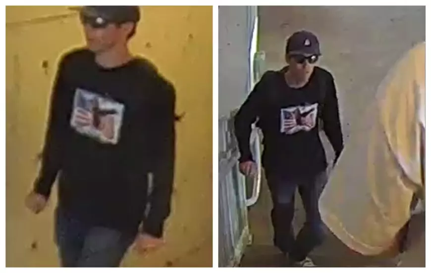 Suspectul principal în uciderea lui Charlie Kirk poartă blugi, o bluză neagră cu steagul SUA, șapcă și ochelari.