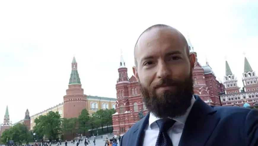 Jan Marsalek se fotografiază cu Kremlinul pe fundal Foto: Profimedia