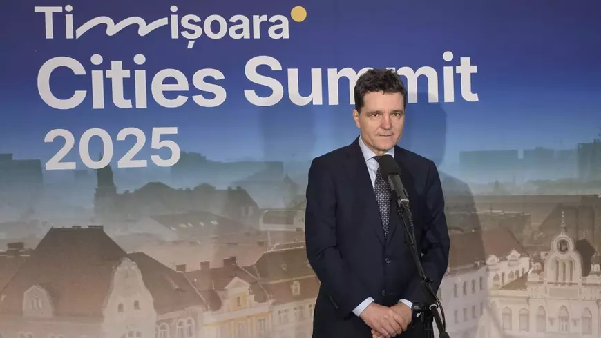 Nicușor Dan, la deschiderea „Timișoara Cities Summit”. Foto: Daniel Dancea