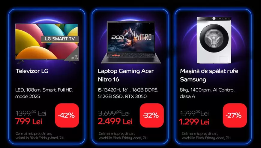 Catalogul eMAG de Black Friday 2025. Primele produse anunţate - Imagine cu produse din catalogul de Black Friday 2025